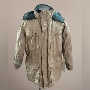 Men's Sage Green and Teal Anorak Jacket